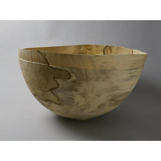 Rope Bowl in Hackberry Wood by Yann Marot Dimensions: D 65 x W 61 x H 36 cm Materials: Hackberry