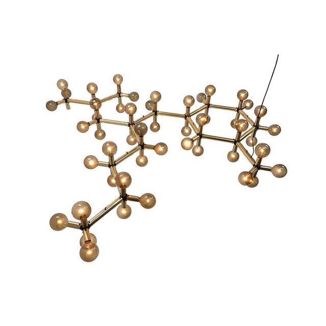 Copper Atomic Ceiling Lamp by Haussmann for Swisslamps International, 1960s For Sale - Image 8 of 16