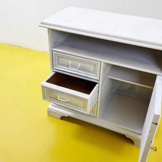 Small White Wooden Sideboard For Sale - Image 4 of 8