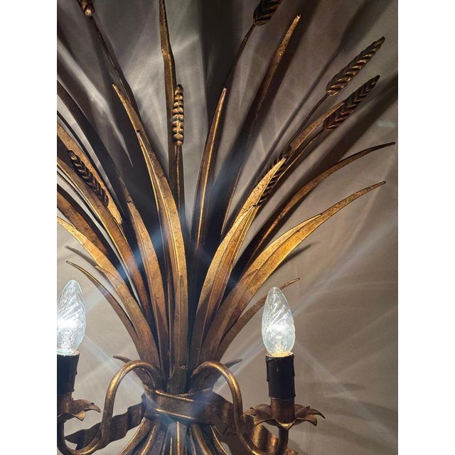 Large Hollywood Regency Gold-Leaf Wall Light attributed to Hans Kögl, 1960s For Sale - Image 15 of 16