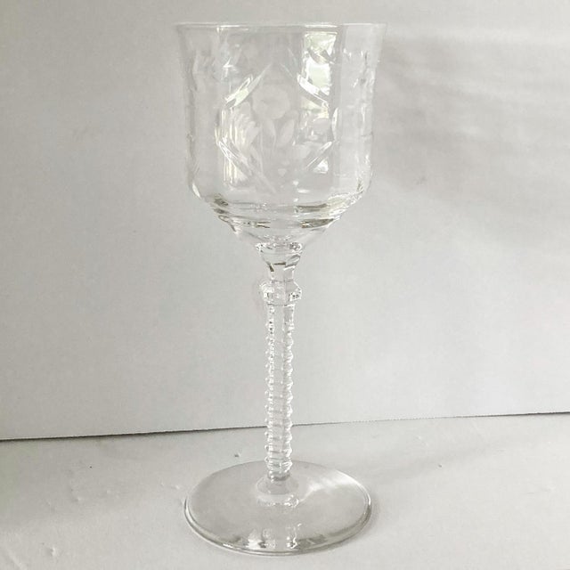 Vintage Cut Glass Cordial Glasses- Set of 4 For Sale - Image 4 of 8