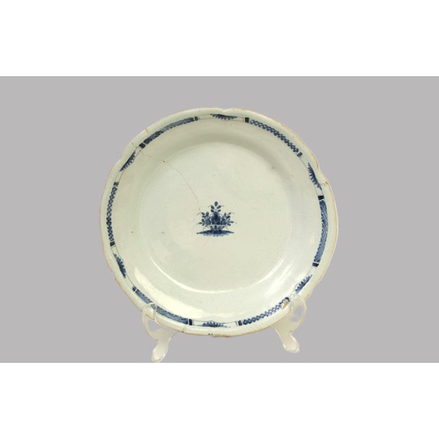Rustic European 18thC St. Cloud Faience Plate, France For Sale - Image 3 of 6