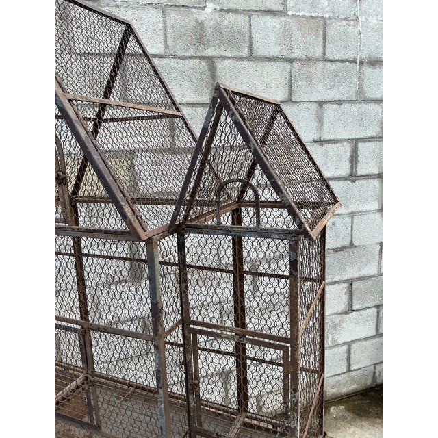 Early 20th Century Vintage Monumental Architectural Wire Birdhouse For Sale - Image 5 of 12