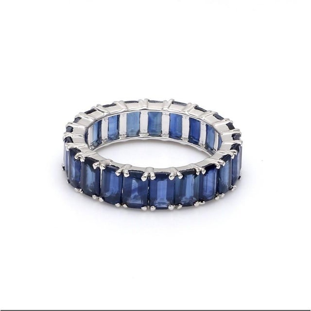 Natural 8.10 cts blue sapphire ring in 14k gold For Sale In New York - Image 6 of 18