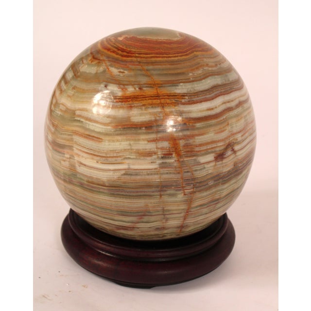 Onyx Orb on Stand For Sale - Image 4 of 9
