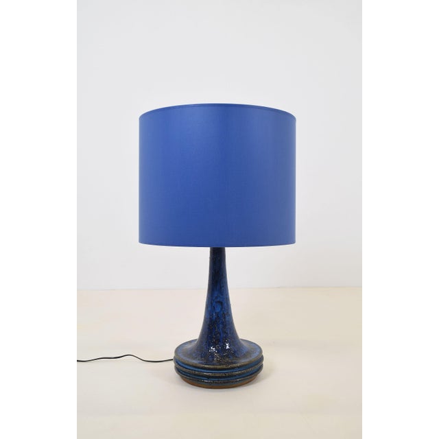 Blue Danish Table Lamp by Frank Tromborg for Axella, 1960s For Sale - Image 8 of 8