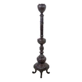 Japanese Meiji Bronze Koro on Stand For Sale