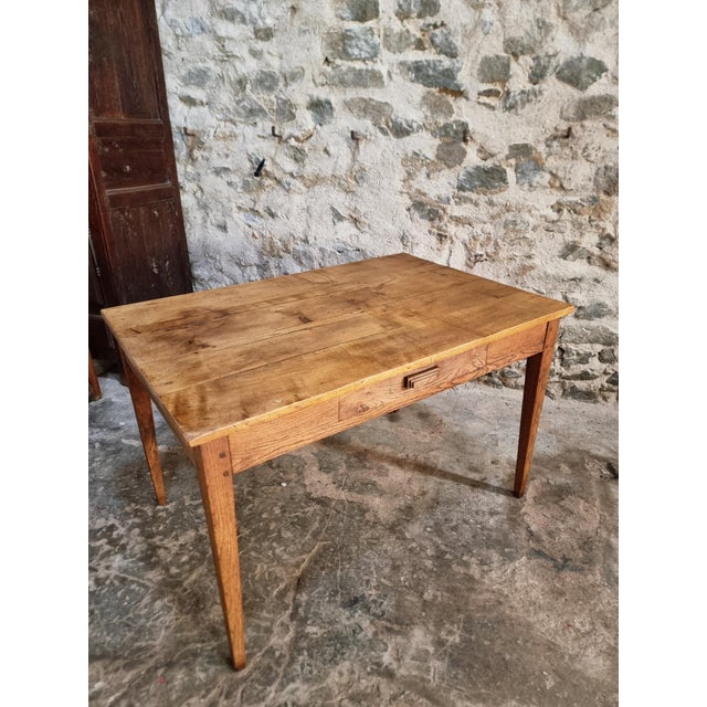 Wood Antique French Country Dining Table, 1890s For Sale - Image 7 of 18
