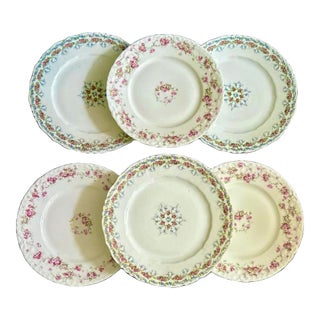 Antique Haviland Limoges Luncheon Plates - Schleiger Patterns - Set of 6 For Sale