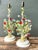 Mid-Century Modern Vintage Floral Bouquet Tole Table Lamps - Pair For Sale - Image 3 of 18