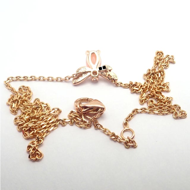 Chaumet Rose Gold Attrape-Moi Diamond Pink Opal Necklace For Sale In Philadelphia - Image 6 of 13