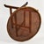 Antique Folding Wood Table With Large Woven Rattan Tray Top For Sale - Image 16 of 17