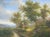 Gorgeous landscape painting, set in a gold wooden frame (in great condition). Dimensions 25.5ʺW × 2ʺD × 21.5ʺH
