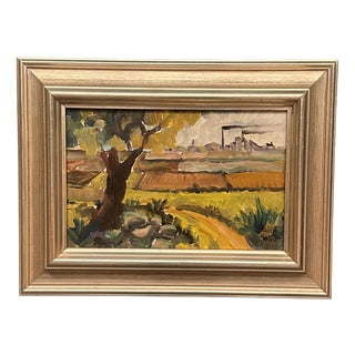 Industrial Landscape, 1976, Oil on Canvas For Sale
