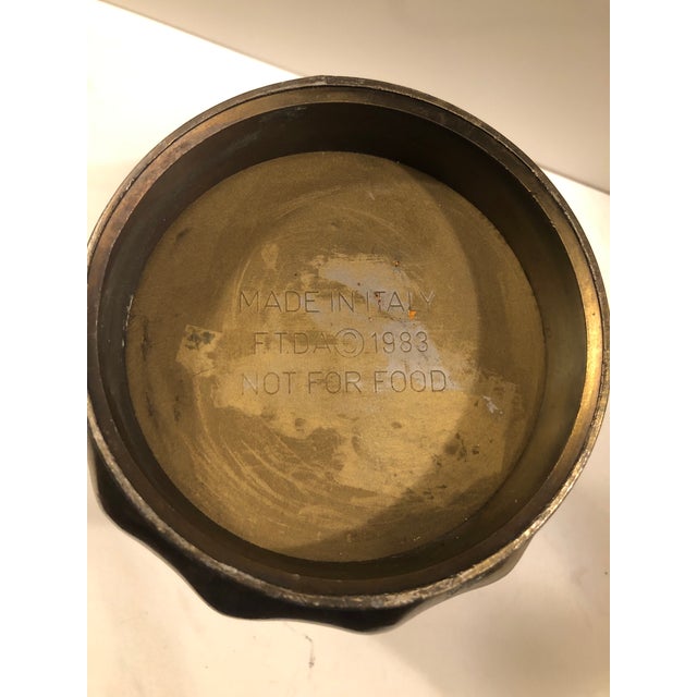 1980s Italian Brass Pitcher / Vase For Sale - Image 6 of 6