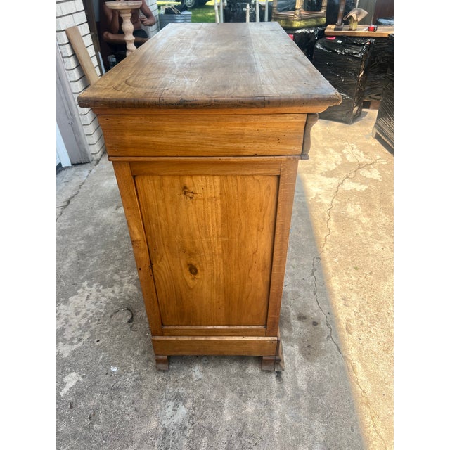 Mid 19th Century French 19th Century Louis Philippe Solid Walnut Two Door Buffet For Sale - Image 5 of 12