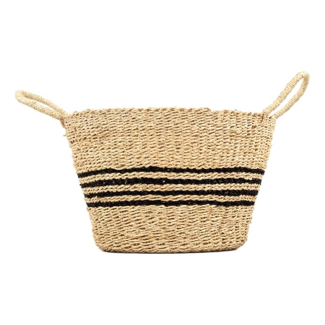 Axel Woven Basket in Brown - A Pair For Sale