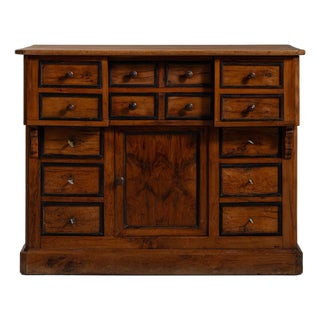 19th Century French Chestnut Brown Multi-Drawer Cabinet For Sale