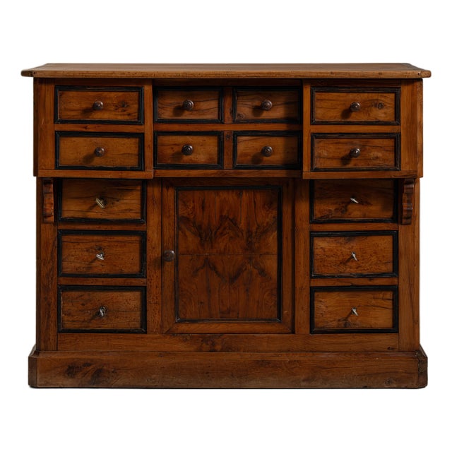 19th Century French Chestnut Brown Multi-Drawer Cabinet For Sale