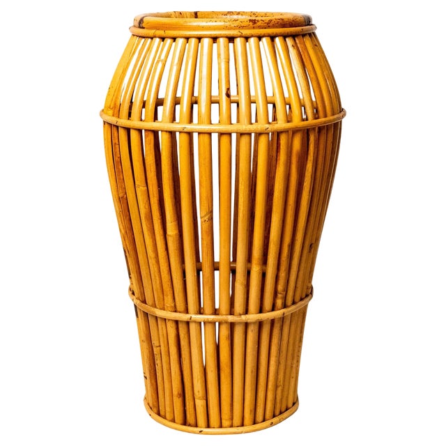 Bamboo Umbrella Stand, 1950s For Sale