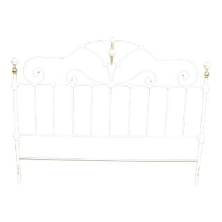 Ornate Iron King Headboard For Sale