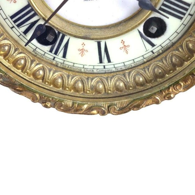 Seth Thomas Louis XIV Style Gilt Bronze Open Escapement Mantle Clock C1900 For Sale - Image 9 of 17