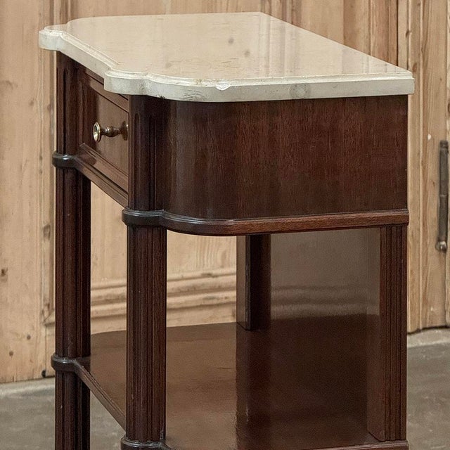 Petite Louis XVI Marble-Top Console in Mahogany For Sale - Image 14 of 18