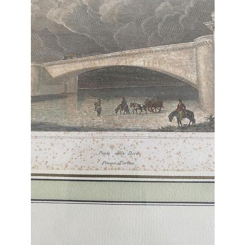 Bridge on the River Dora, Mid-18th Century, Print, Framed For Sale - Image 8 of 13