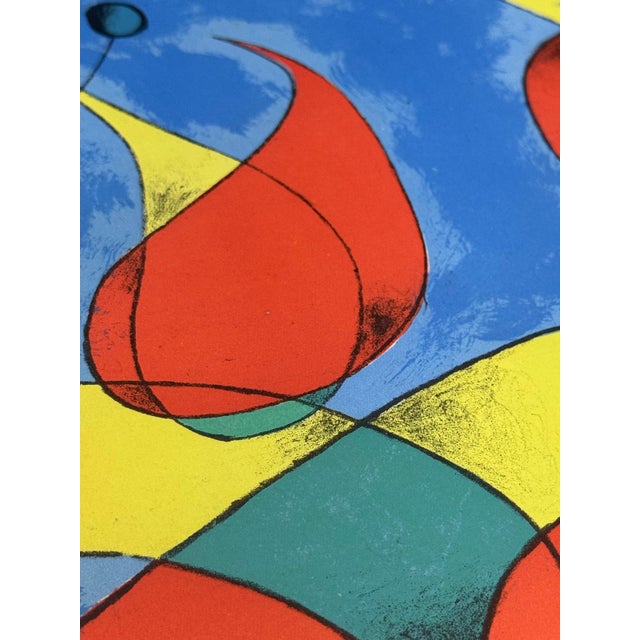 Abstract Joan Miró Original Color Lithograph 1956 Limited Edition Custom Framed For Sale - Image 3 of 6