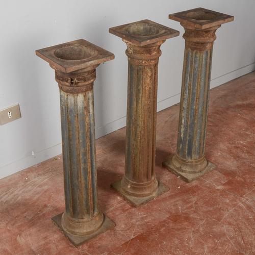Antique Cast Iron Columns For Sale - Image 5 of 9