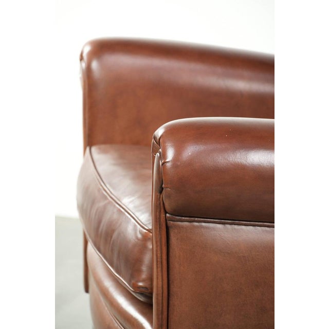 Large Wing Chair in Sheepskin Leather For Sale - Image 13 of 15