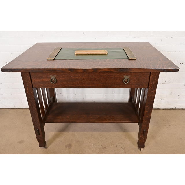 Tiffany Studios New York Zodiac Bronze Doré Pen Tray For Sale - Image 10 of 11