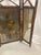Antique Victorian Aesthetic Movement Bamboo Folding Fire Screen | Hand-Painted For Sale - Image 4 of 9