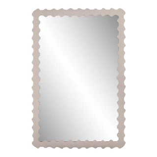Fleur Home Audubon Bamboo Rectangle Mirror in Elephant's Breath, 24x36 For Sale