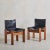 Wood Italian 'Monk' Chair in Black Leather by Afra & Tobia Scarpa, 1974 For Sale - Image 7 of 14