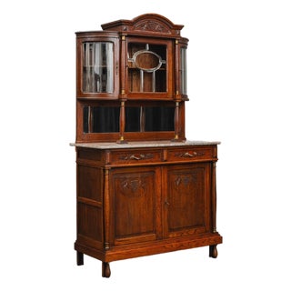Antique Art Nouveau Sideboard in Oak, 1890s For Sale