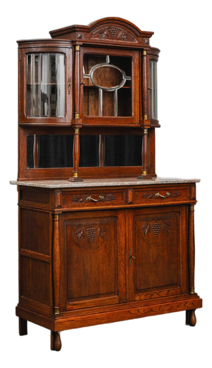 Antique Art Nouveau Sideboard in Oak, 1890s