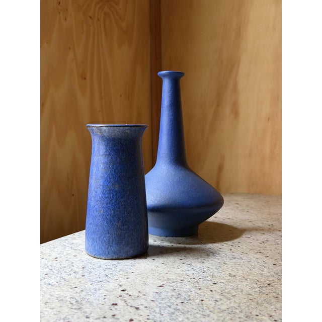 Mid-Century Blue Studio Pottery Vases from Ceramano & Zaalberg, Europe, 1960, Set of 4 For Sale - Image 16 of 18