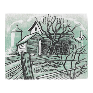 1955 John Bradley Farm Woodcut