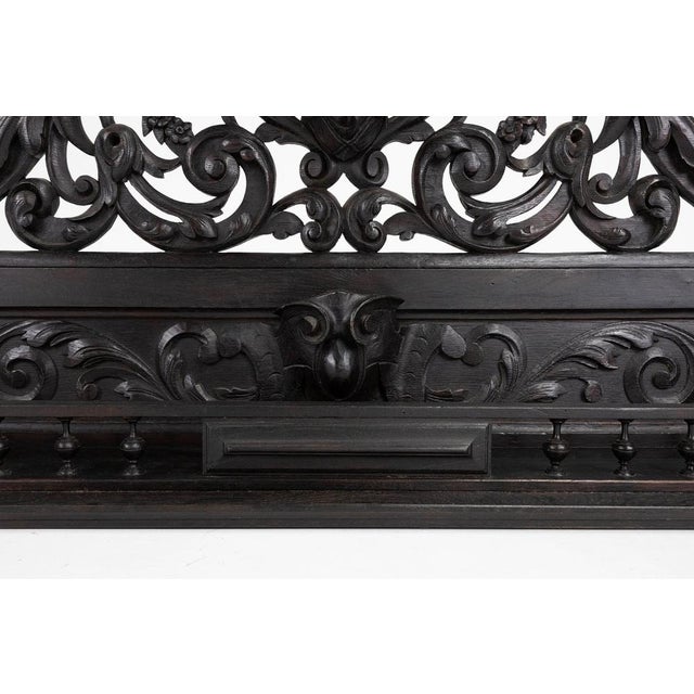 Baroque Carved Black Wooden Sculptured Shelf, France, 1850s For Sale - Image 15 of 16