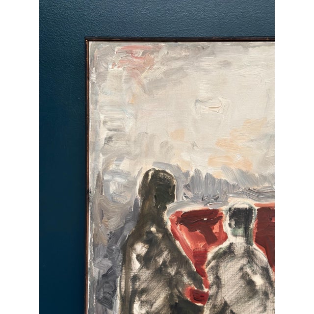 Mid-Century Modern Max Bilde, Figure Composition, 1961, Oil Painting on Canvas, Framed For Sale - Image 3 of 18