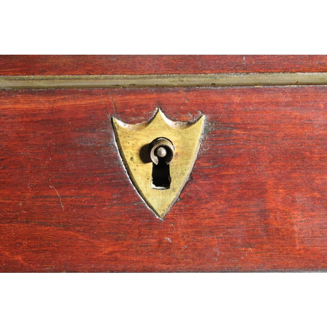 Louis XVI Brass Mounted Mahogany Chest of Drawers With Carrara Marble Top For Sale - Image 10 of 14