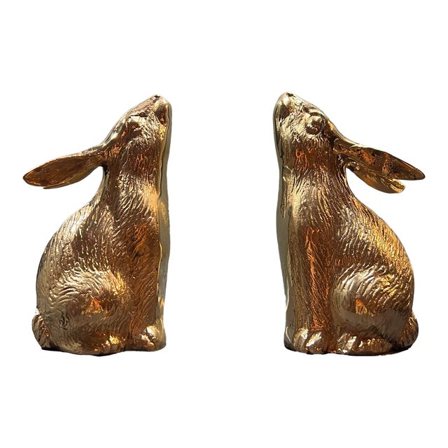 Vintage Brass Bunny Bookends a Pair Chairish