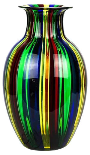 Multicolour Blown Murano Glass Vase by Urban for Made Murano Glass, 2019