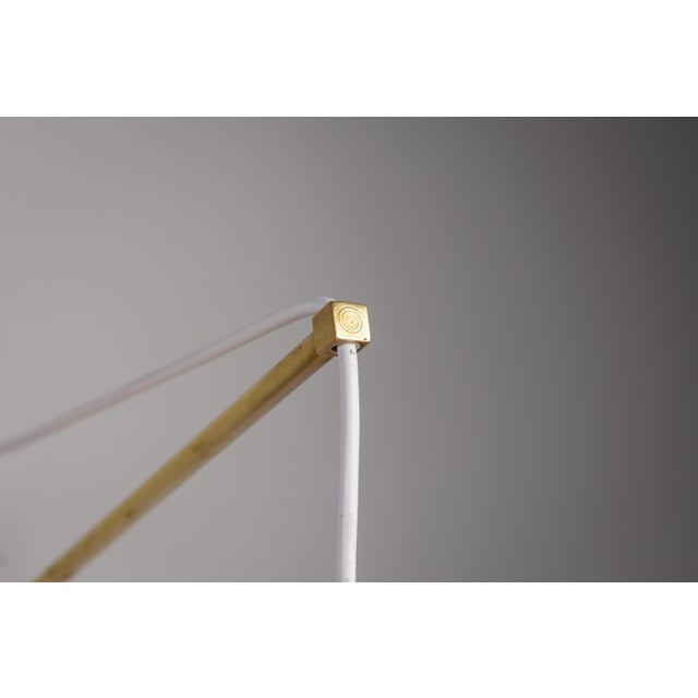 Suspendable Wall Lamp with Brass and Wood Details, 1960s For Sale - Image 14 of 15