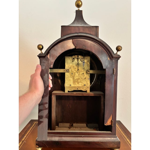 Brown Early 19th Century English William IV Mantel Clock For Sale - Image 8 of 8