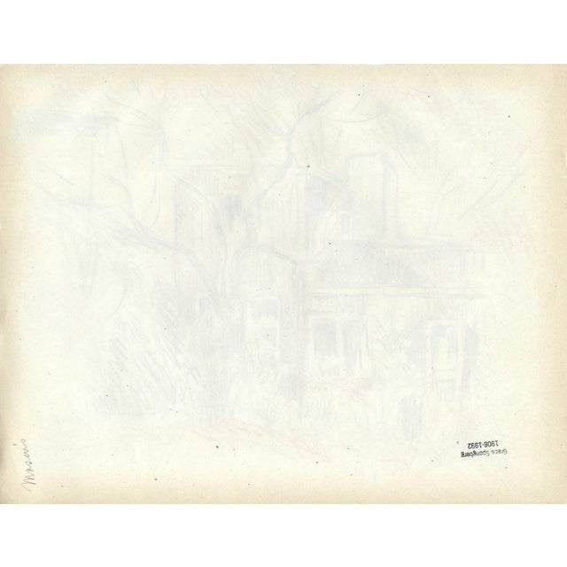 Mid-Century Modern 1940s Grace Spongberg Midcentury Modern House Drawing For Sale - Image 3 of 3