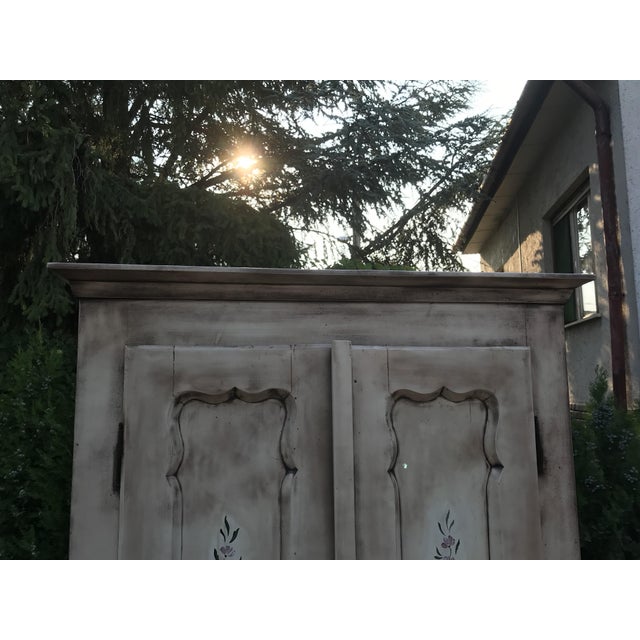 Double Wardrobe with Hand-Painted Floral Design For Sale - Image 10 of 15