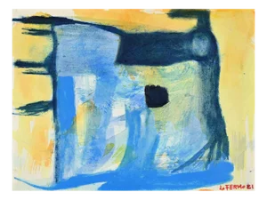 Giorgio Lo Fermo, Abstract Composition, Original Tempera and Watercolor, 2021