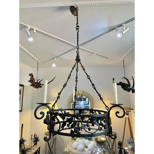 1920s Addison Mizner Attributed Spanish Colonial Revival Chandelier For Sale - Image 13 of 13